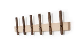 Roon & Rahn Reces Knagerække 78 Cm, Lys Olieret Og Mørkbejdset Eg