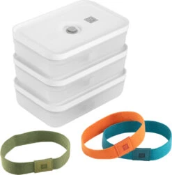 Zwilling Fresh & Save Vakuum Madkassesæt 6 Dele, Semitransparent Grå