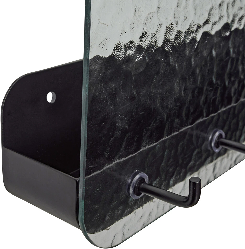 Hübsch Shack Hylde M. Knagerække 60 Cm, Tekstureret/Sort 4 Hübsch Shack Hylde M. Knagerække 60 Cm, Tekstureret/Sort - Billede 2