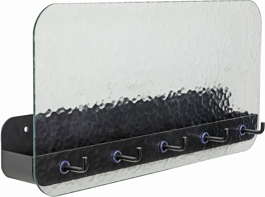 Hübsch Shack Hylde M. Knagerække 60 Cm, Tekstureret/Sort 3 Hübsch Shack Hylde M. Knagerække 60 Cm, Tekstureret/Sort