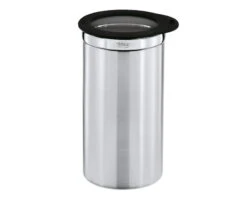 Rösle Opbevaringsdåse M. Låg 1,5 L, Stål/Klar/Sort