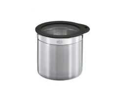 Rösle Opbevaringsdåse M. Låg 1,4 L, Stål/Klar/Sort