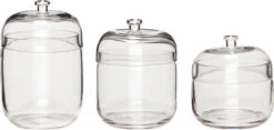 Hübsch Fill Opbevaringsglas 3 Stk, Klar