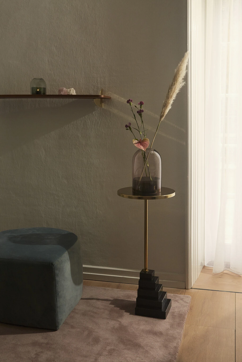 AYTM Aedes Hylde 80 Cm, Valnød/Guld 5 AYTM Aedes Hylde 80 Cm, Valnød/Guld - Billede 3