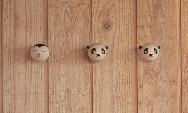 OYOY Mini Knage Panda 5,5 Cm, Bøg 6 OYOY Mini Knage Panda 5,5 Cm, Bøg - Billede 4