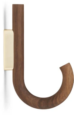 GEJST Hook Knage 19 Cm, Valnød/Messing