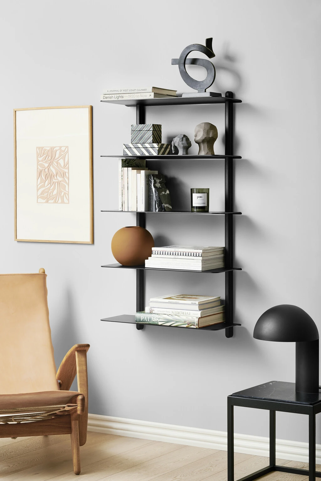 GEJST Nivo Hylde E 66 Cm, Sort Ask/Sort 4 GEJST Nivo Hylde E 66 Cm, Sort Ask/Sort - Billede 2