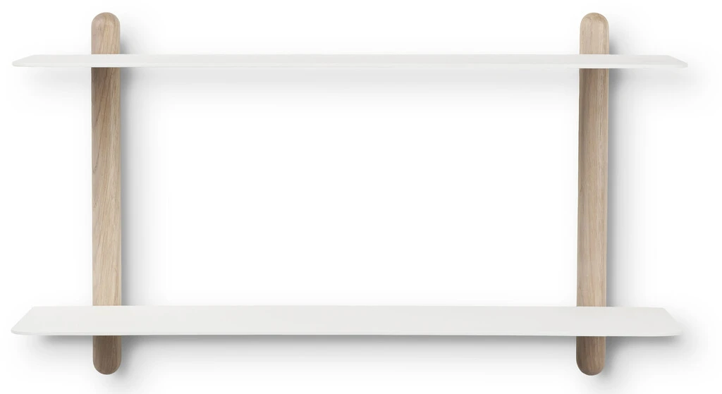 GEJST Nivo Hylde F 66,5 Cm, Eg/Hvid 3 GEJST Nivo Hylde F 66,5 Cm, Eg/Hvid