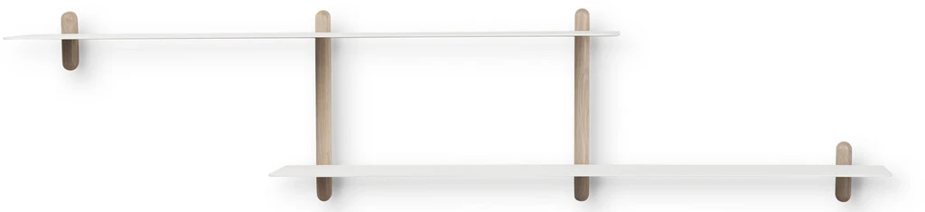 GEJST Nivo Hylde H 169,5 Cm, Eg/Hvid 3 GEJST Nivo Hylde H 169,5 Cm, Eg/Hvid