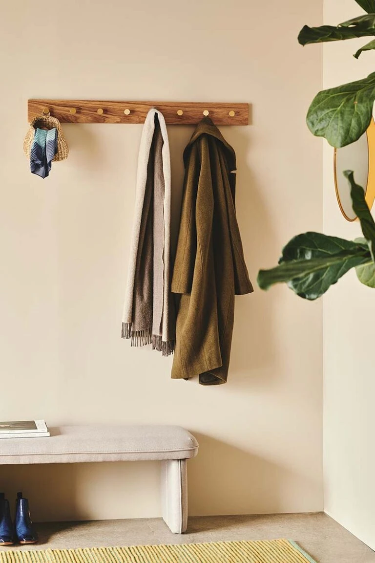 MOUD Home Oak Knagerække 100 Cm, Eg/Messing 4 MOUD Home Oak Knagerække 100 Cm, Eg/Messing - Billede 2