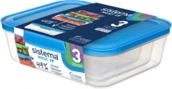 Sistema Nest It Meal Prep Opbevaringsbokse 3 Stk, Multifarvet