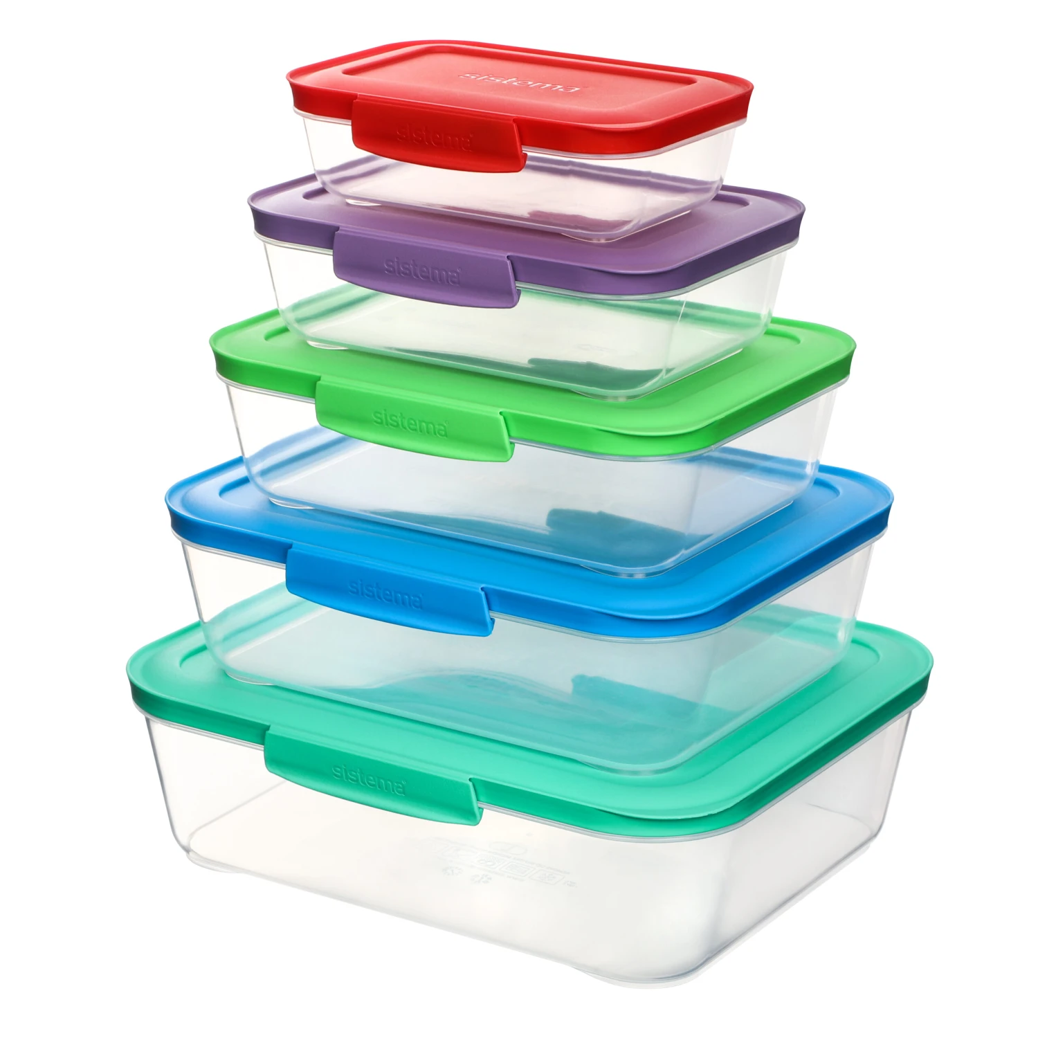 Sistema Nest It Meal Prep Opbevaringsbokse 5 Stk, Multifarvet 4 Sistema Nest It Meal Prep Opbevaringsbokse 5 Stk, Multifarvet - Billede 2