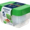 Sistema Nest It Meal Prep Opbevaringsboks M. 2 Rum 5 Stk. 870 Ml, Leaf Green 2 Sistema Nest It Meal Prep Opbevaringsboks M. 2 Rum 5 Stk. 870 Ml, Leaf Green -GEJST Butik 59165 870ml NestIT MealPrep 5Pack Angle Label