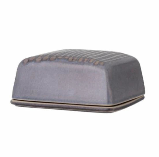 Bloomingville Raben Smørboks 14x10 Cm, Grå 4 Bloomingville Raben Smørboks 14x10 Cm, Grå - Billede 2