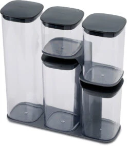 Joseph Joseph Podium Opbevaringsglas 5 Stk, Grå