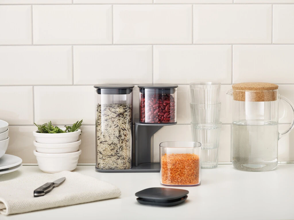 Joseph Joseph Podium Opbevaringsglas 3 Stk, Grå 5 Joseph Joseph Podium Opbevaringsglas 3 Stk, Grå - Billede 3