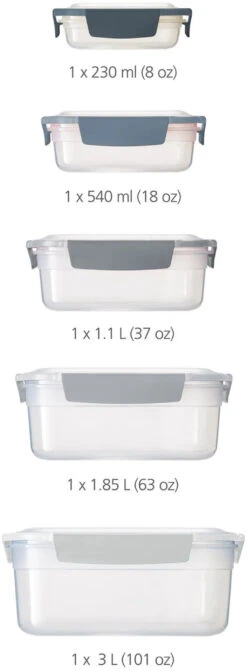 Joseph Joseph Nest Lock Opbevaringsboksesæt 5 Stk, Blå -GEJST Butik 81105 5