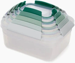 Joseph Joseph Nest Lock Opbevaringsboksesæt 5 Stk, Grøn