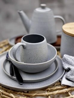 Bloomingville Kendra Krukke M. Låg 13 Cm, Grå Stentøj -GEJST Butik 82043444 4