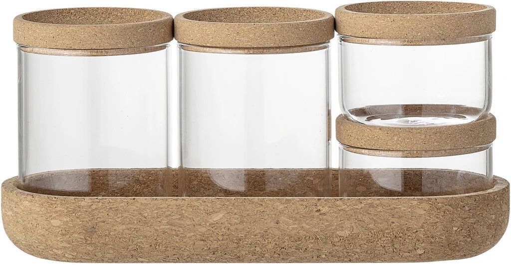 Creative Collection Orkun Krukke M/Låg 5 Stk, Glas 3 Creative Collection Orkun Krukke M/Låg 5 Stk, Glas