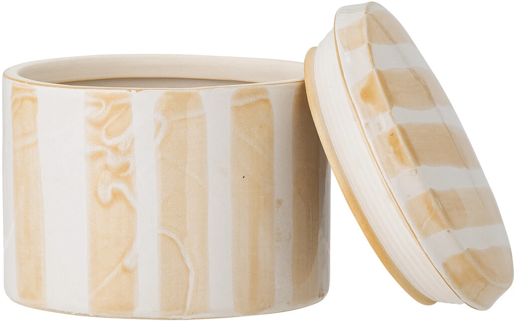 Creative Collection Cathe Krukke M. Låg H10,5 Cm, Gul 4 Creative Collection Cathe Krukke M. Låg H10,5 Cm, Gul - Billede 2