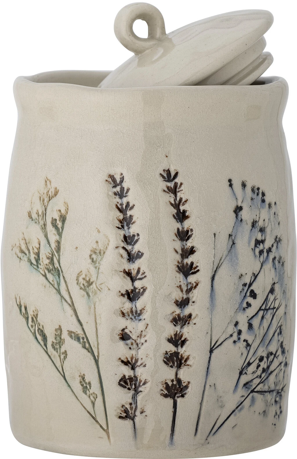 Bloomingville Bea Krukke M. Låg 20,5 Cm, Stentøj 4 Bloomingville Bea Krukke M. Låg 20,5 Cm, Stentøj - Billede 2