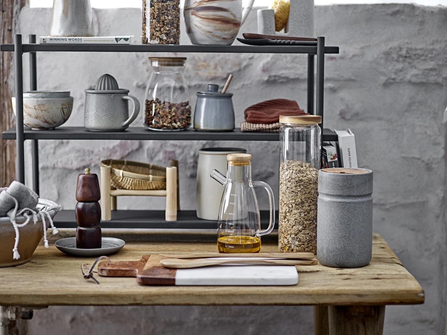 Bloomingville Anouk Krukke M. Låg H30 Cm, Klar 4 Bloomingville Anouk Krukke M. Låg H30 Cm, Klar - Billede 2