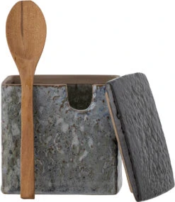 Bloomingville Hariet Krukke M. Låg & Ske H10,5 Cm, Blå -GEJST Butik 82057436 2