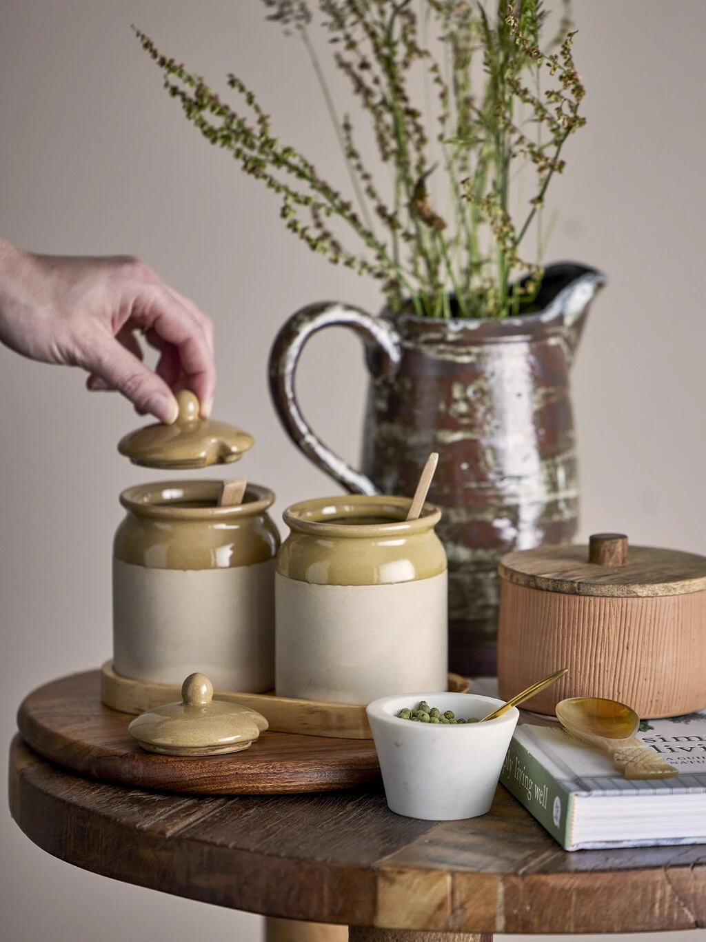 Creative Collection Elaf Krukke M. Låg & Ske H14 Cm, Brun 6 Creative Collection Elaf Krukke M. Låg & Ske H14 Cm, Brun - Billede 4