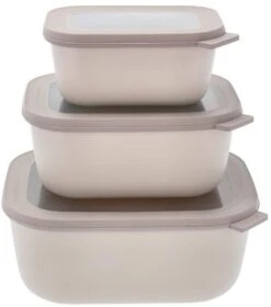 Mepal Cirqula Høj Rekt. Skålesæt M. Låg 3 Stk, Nordic White