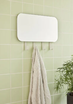 Hübsch Keep Knagerække M. Spejl 60 Cm, Hvid -GEJST Butik 991116 1