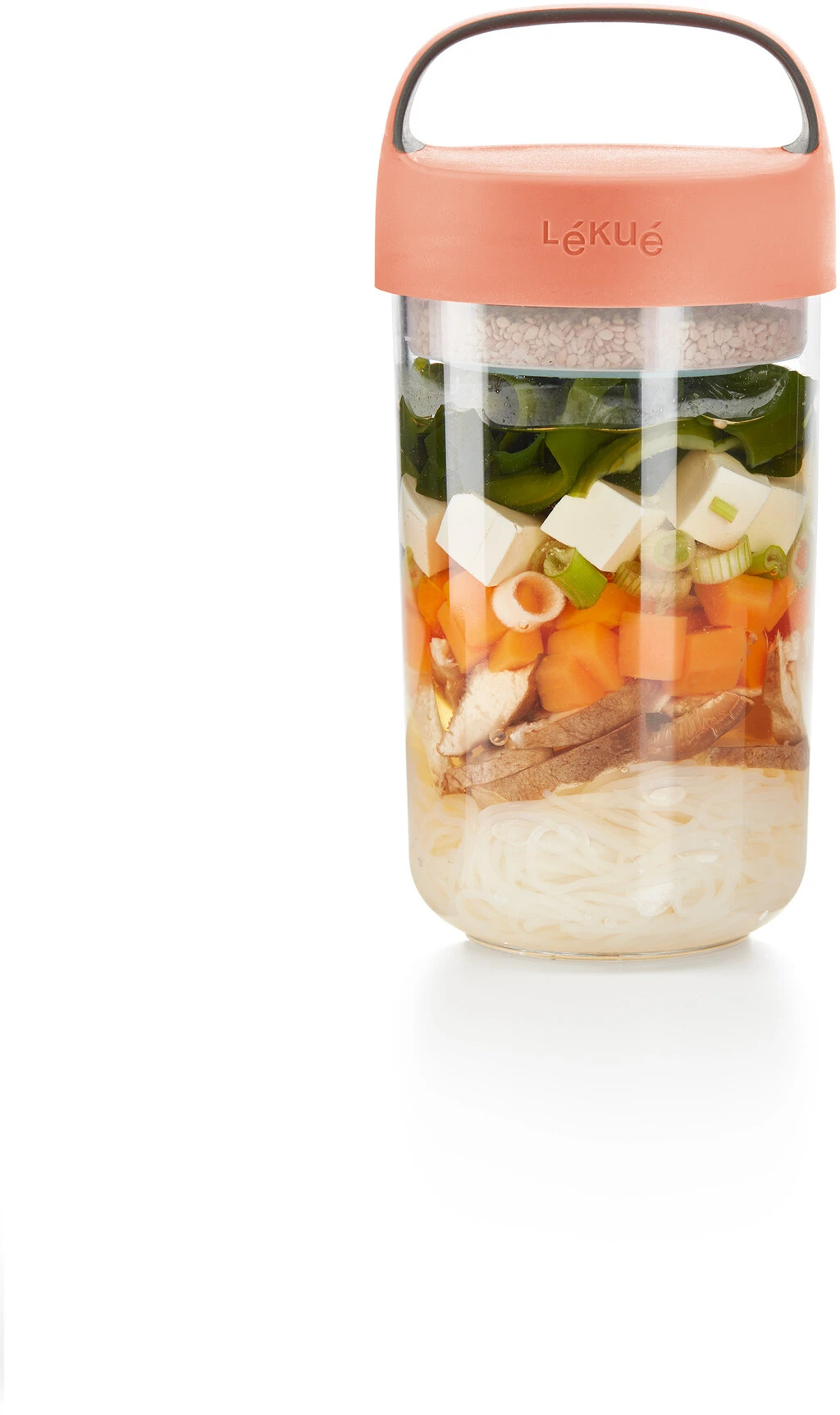 Lekue Lékué Jar-to-go 600 Ml, Koral 4 Lekue Lékué Jar-to-go 600 Ml, Koral - Billede 2