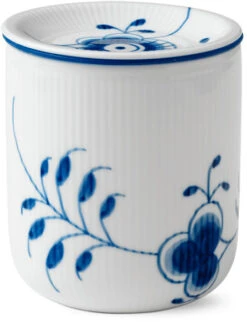 Royal Copenhagen Blå Mega Riflet Opbevaringskrukke Mellem