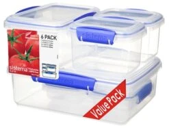 Sistema Klip It Opbevaringsboks 6 Stk, Blå