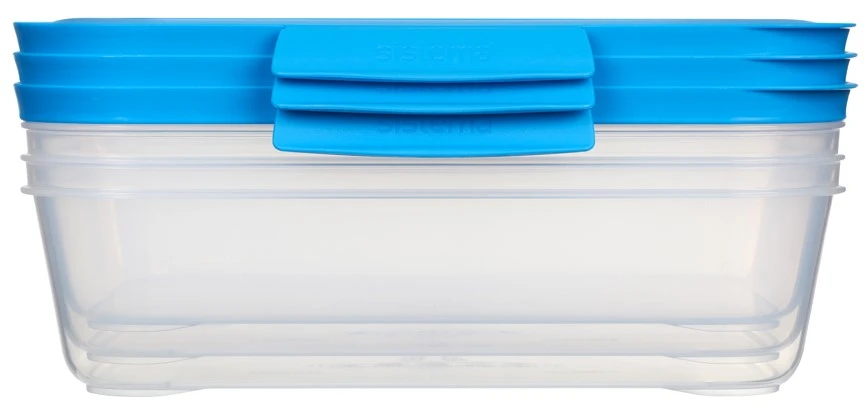 Sistema Nest It Meal Prep Opbevaringsboks 3 Stk. 1,5 L, Marine Blue 4 Sistema Nest It Meal Prep Opbevaringsboks 3 Stk. 1,5 L, Marine Blue - Billede 2