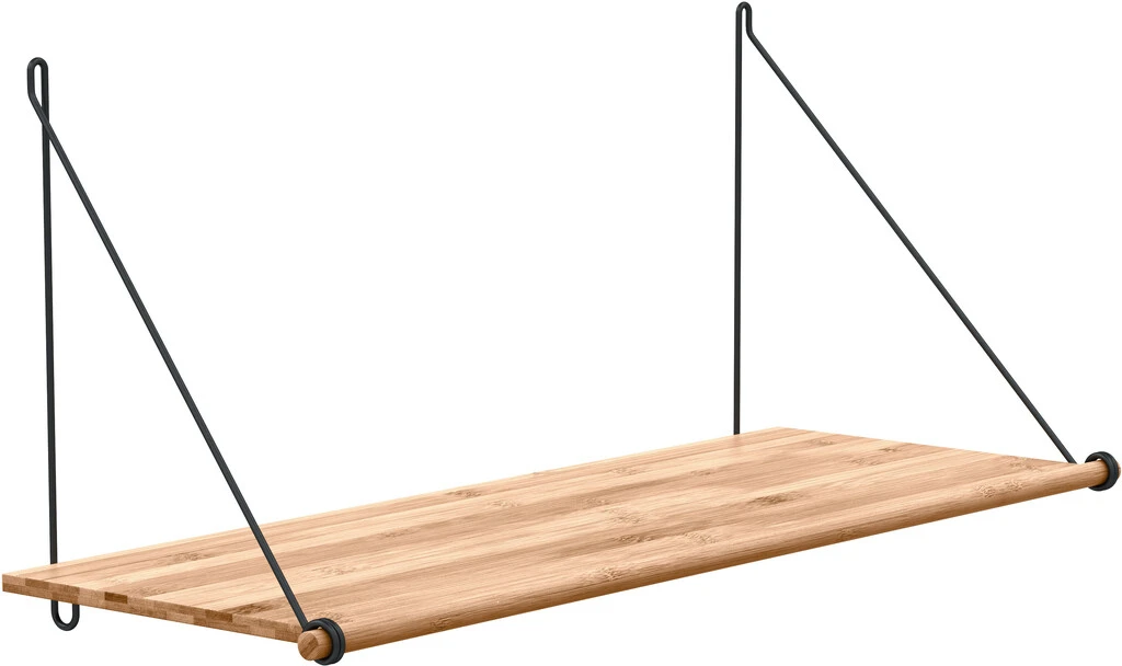 We Do Wood Loop Hylde 72 Cm, Bambus/Sort Stål 3 We Do Wood Loop Hylde 72 Cm, Bambus/Sort Stål