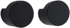 Ekta Living Wood Knot Knage 2 Stk. Ø2,8 Cm, Sort Eg